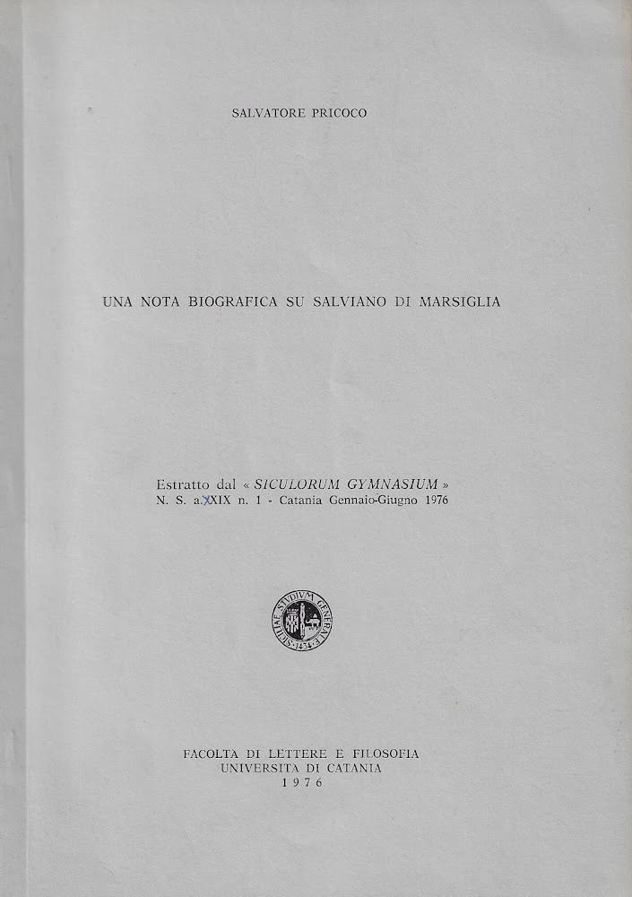 Nota biografica su Salviano di Marsiglia