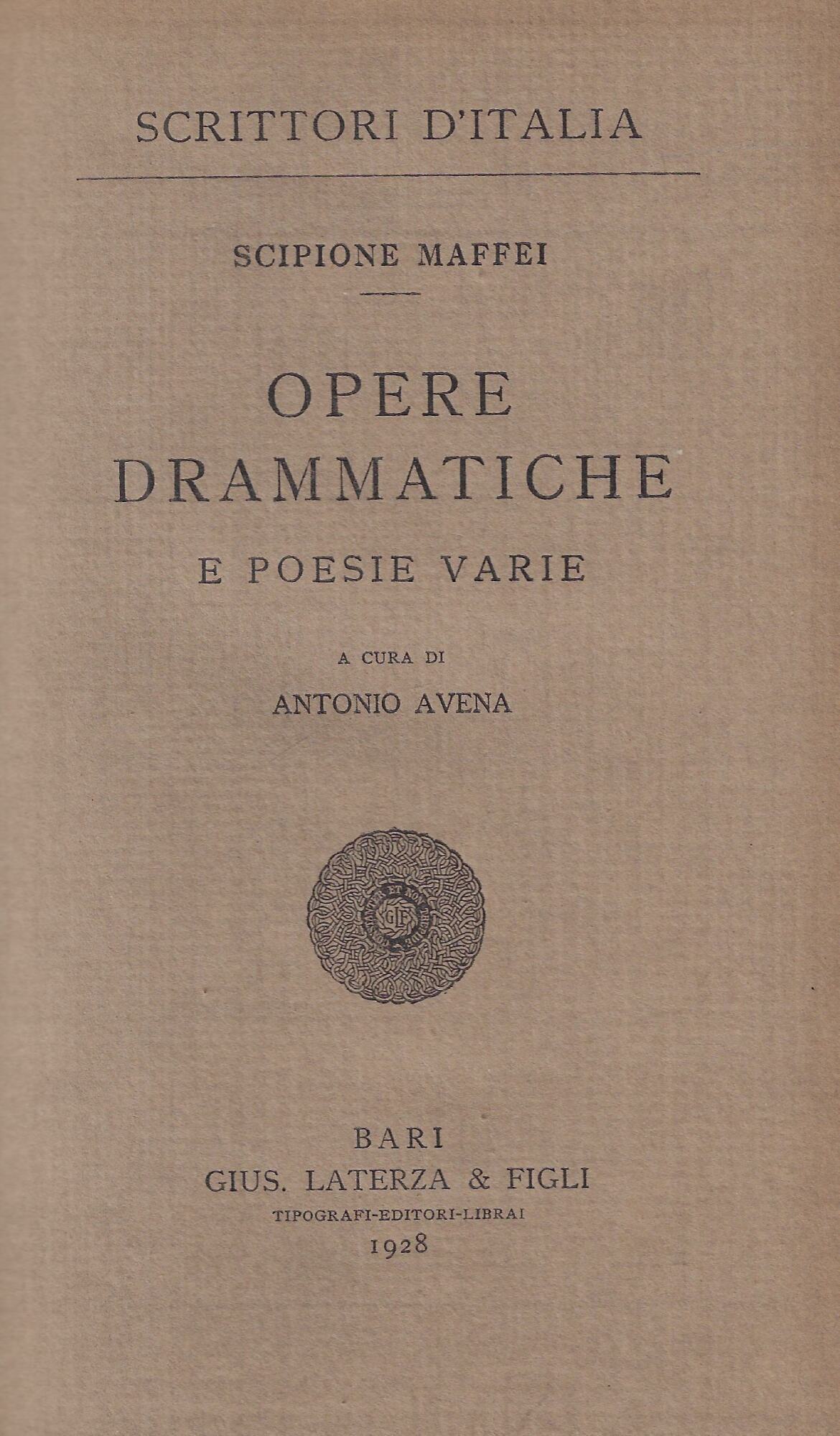 Opere drammatiche e poesie varie
