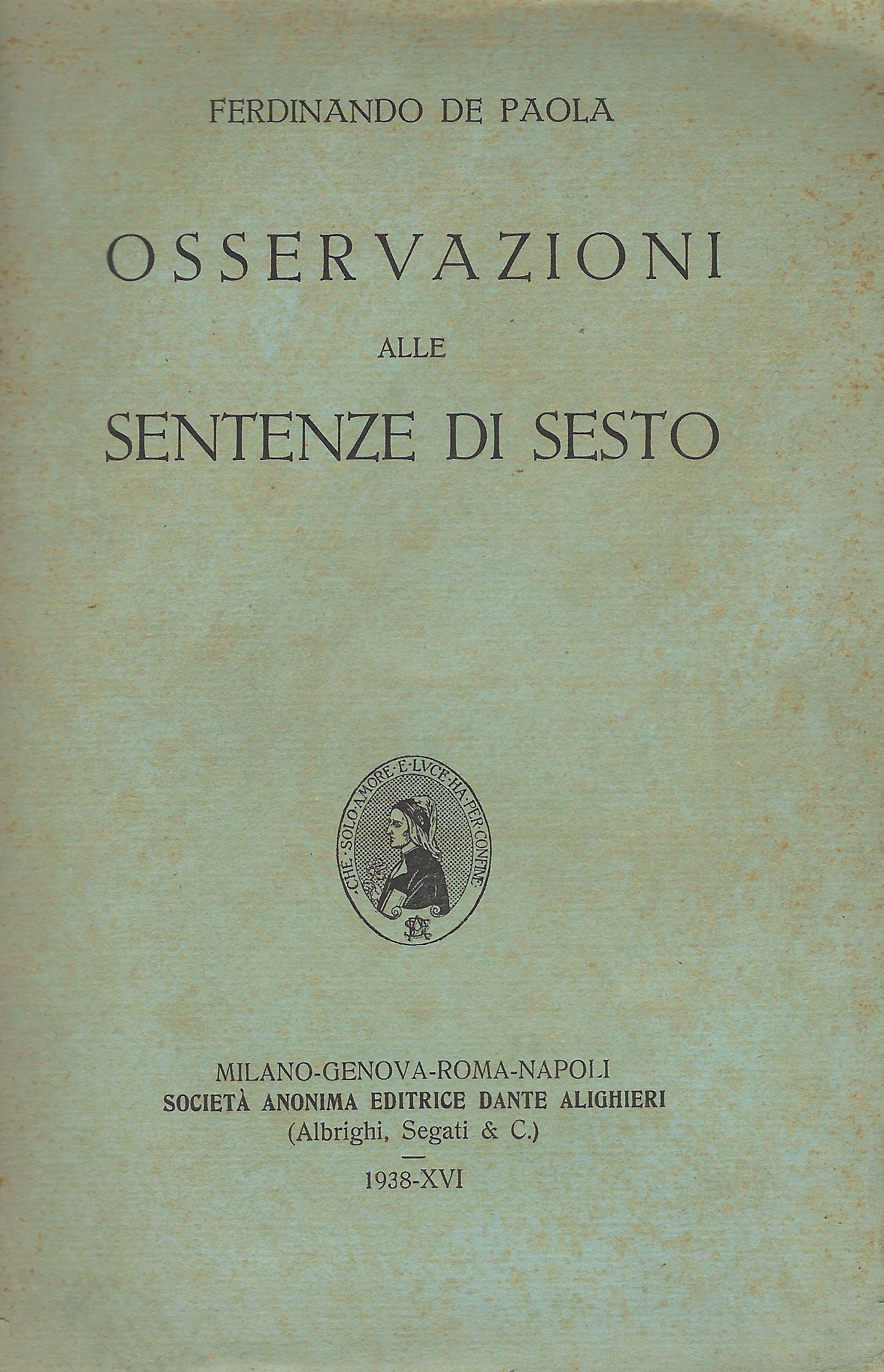 Osservazioni alle sentenze di Sesto