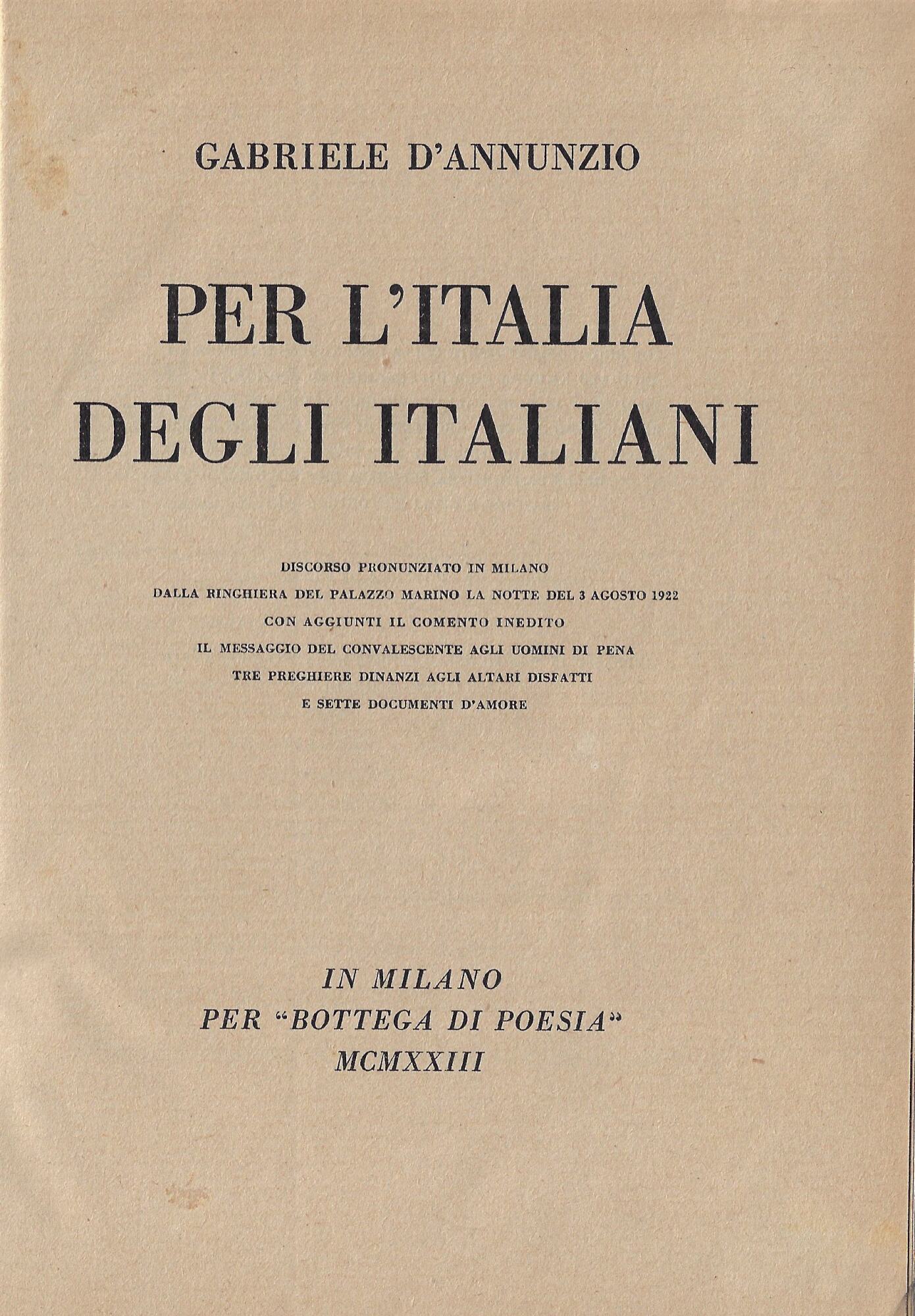 Per l'Italia degli italiani