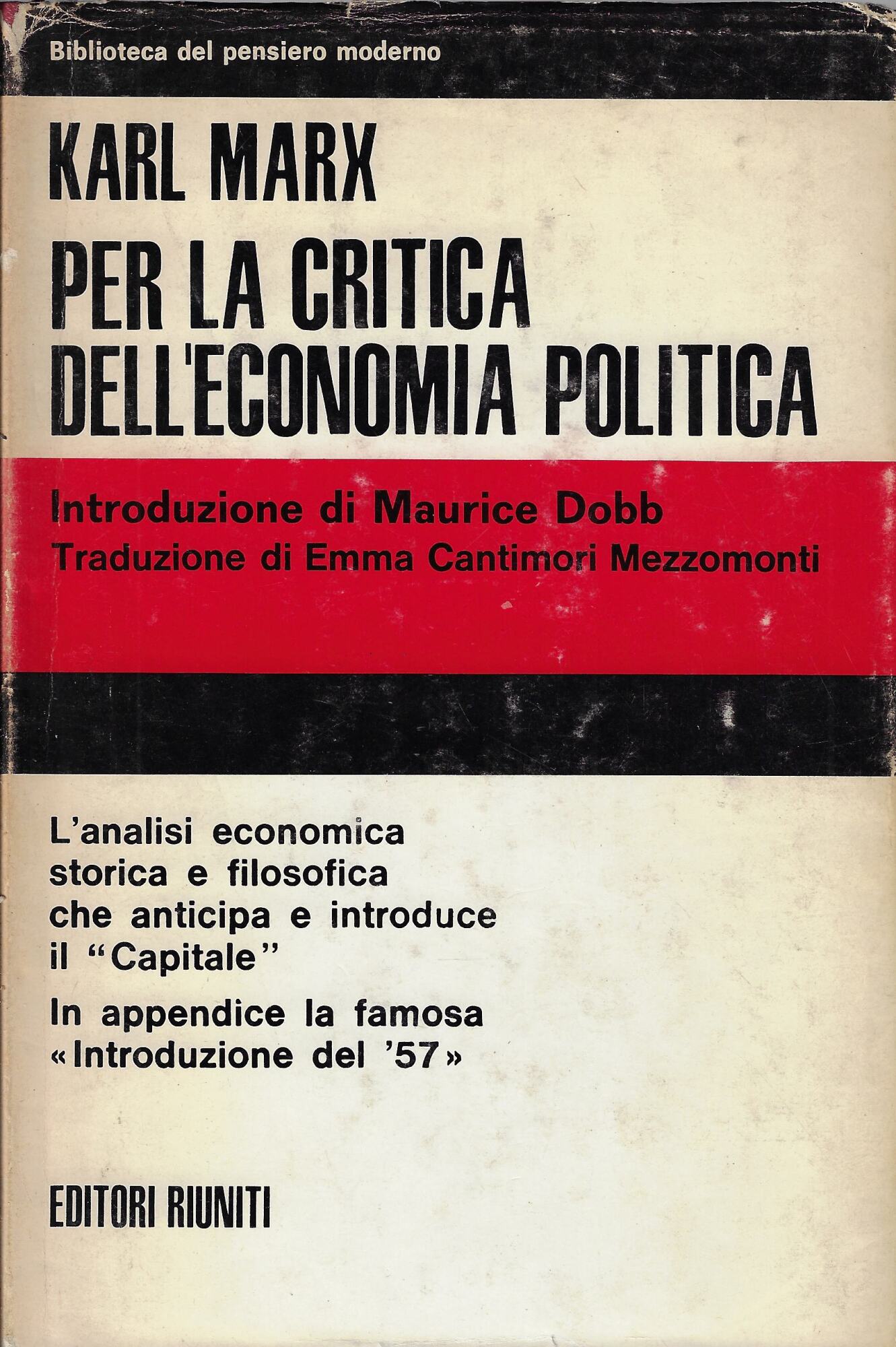 Per la critica dell'economia politica
