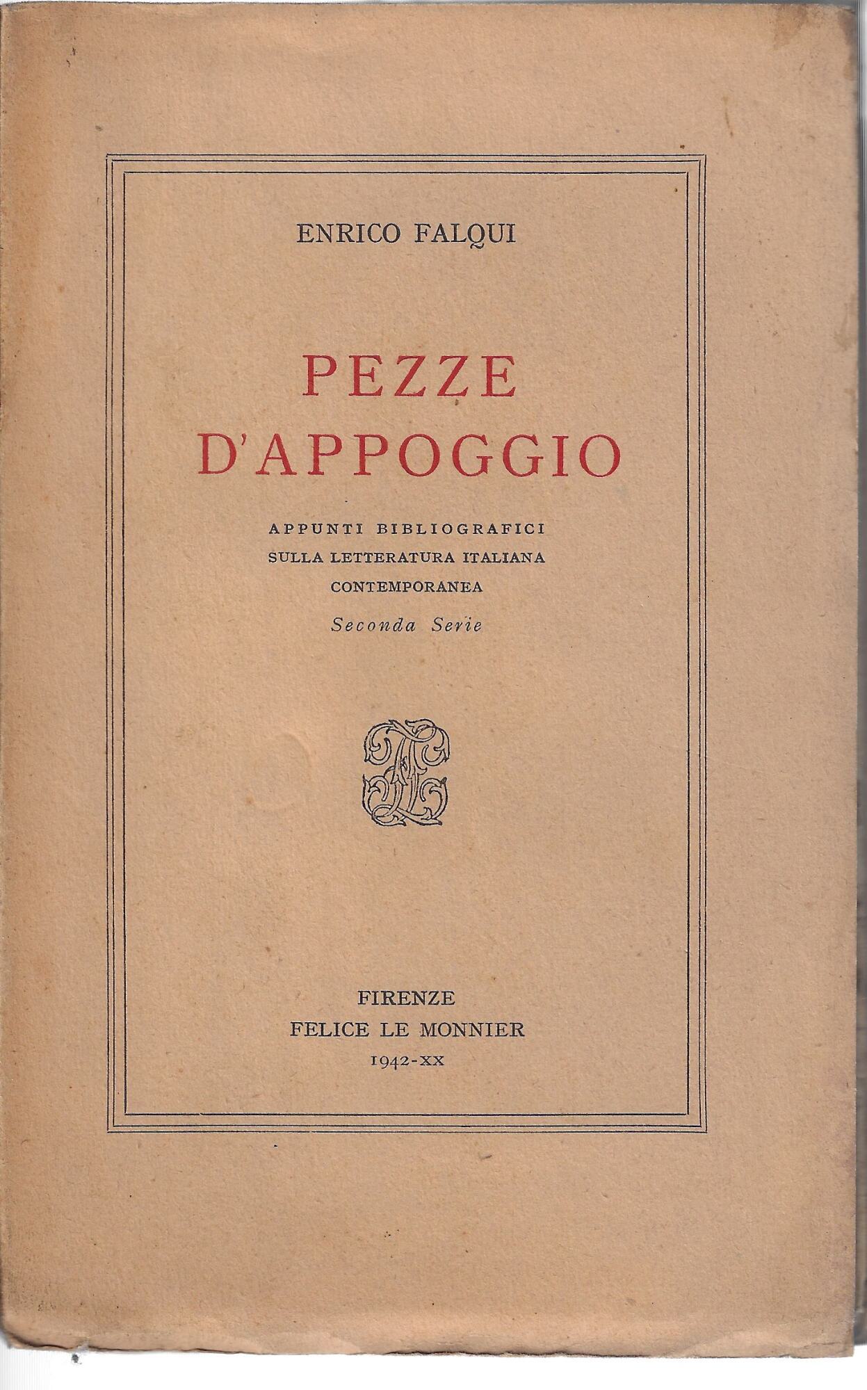 Pezze d'appoggio : appunti bibliografici sulla letteratura italiana contemporanea