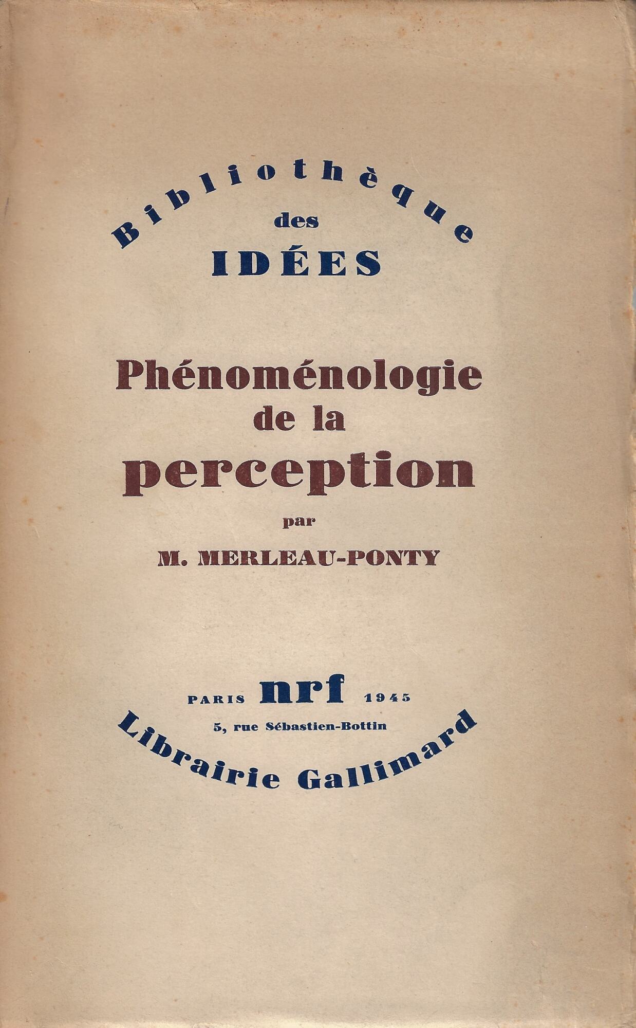 Phenomenologie de la perception