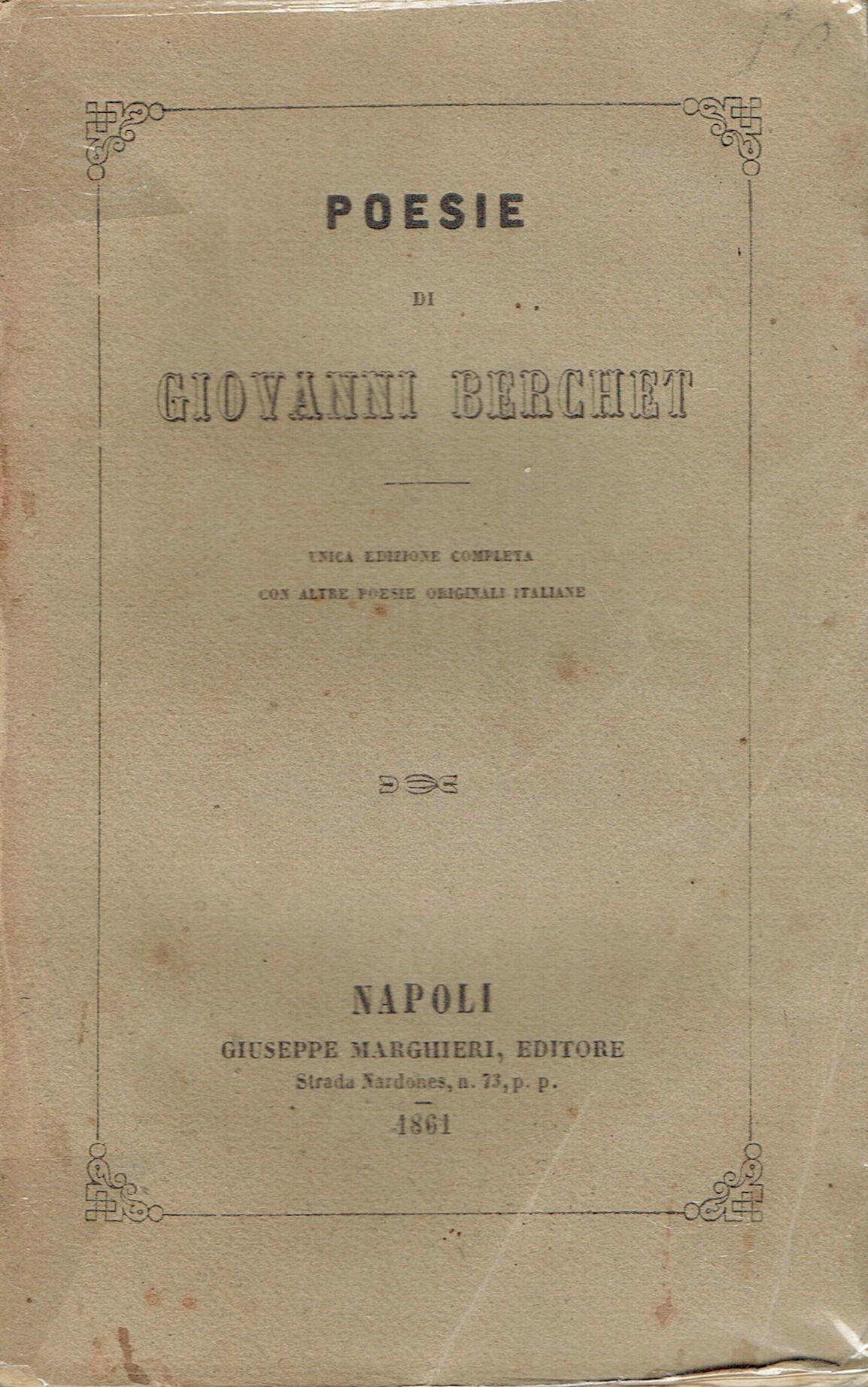 Poesie di Giovanni Berchet