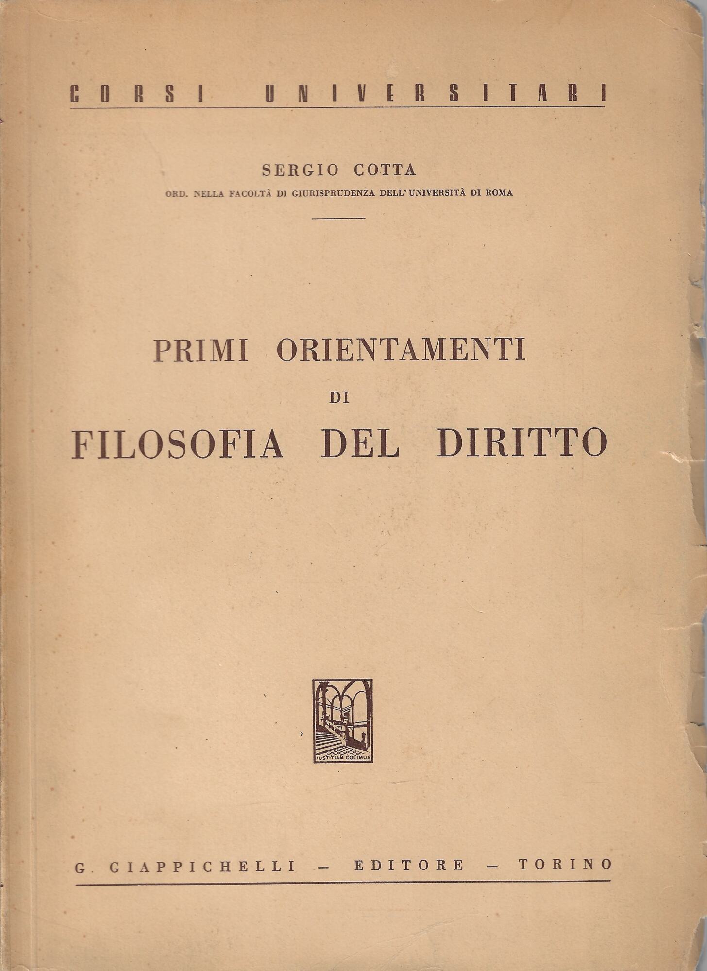 Primi orientamenti di filosofia del diritto