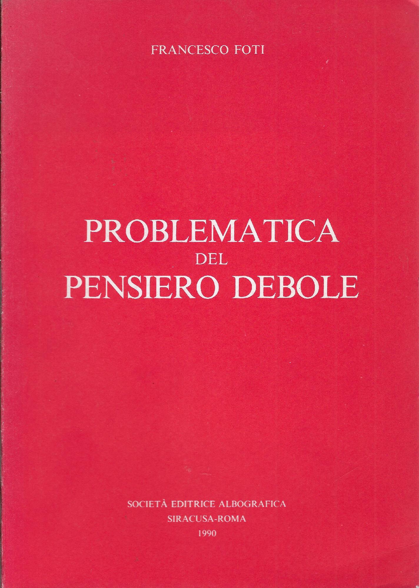 Problematica del pensiero debole
