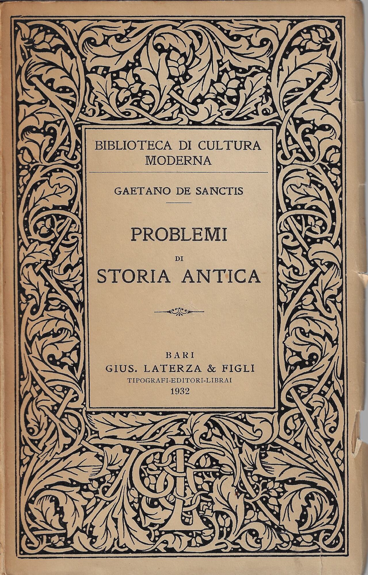 Problemi di storia antica