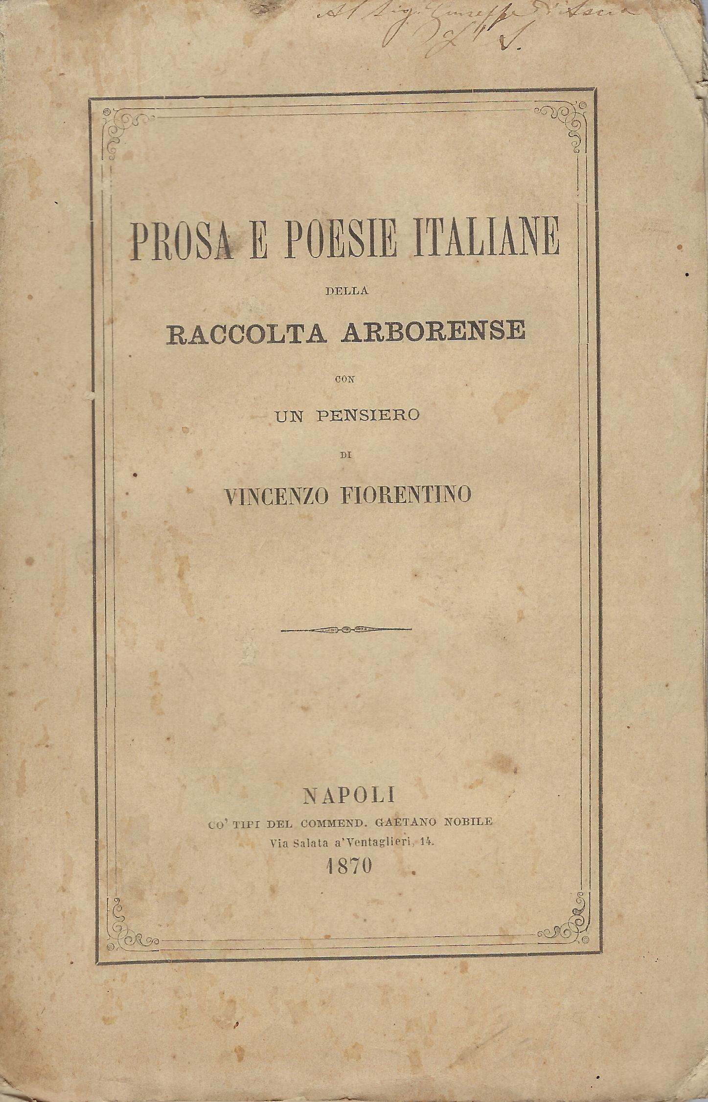 Prosa e poesie italiane della raccolta arborense