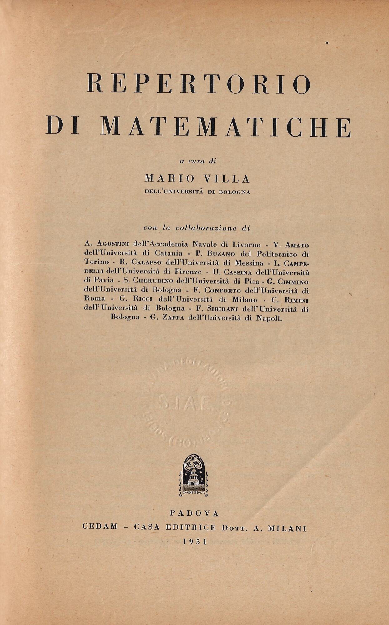 Repertorio di matematiche