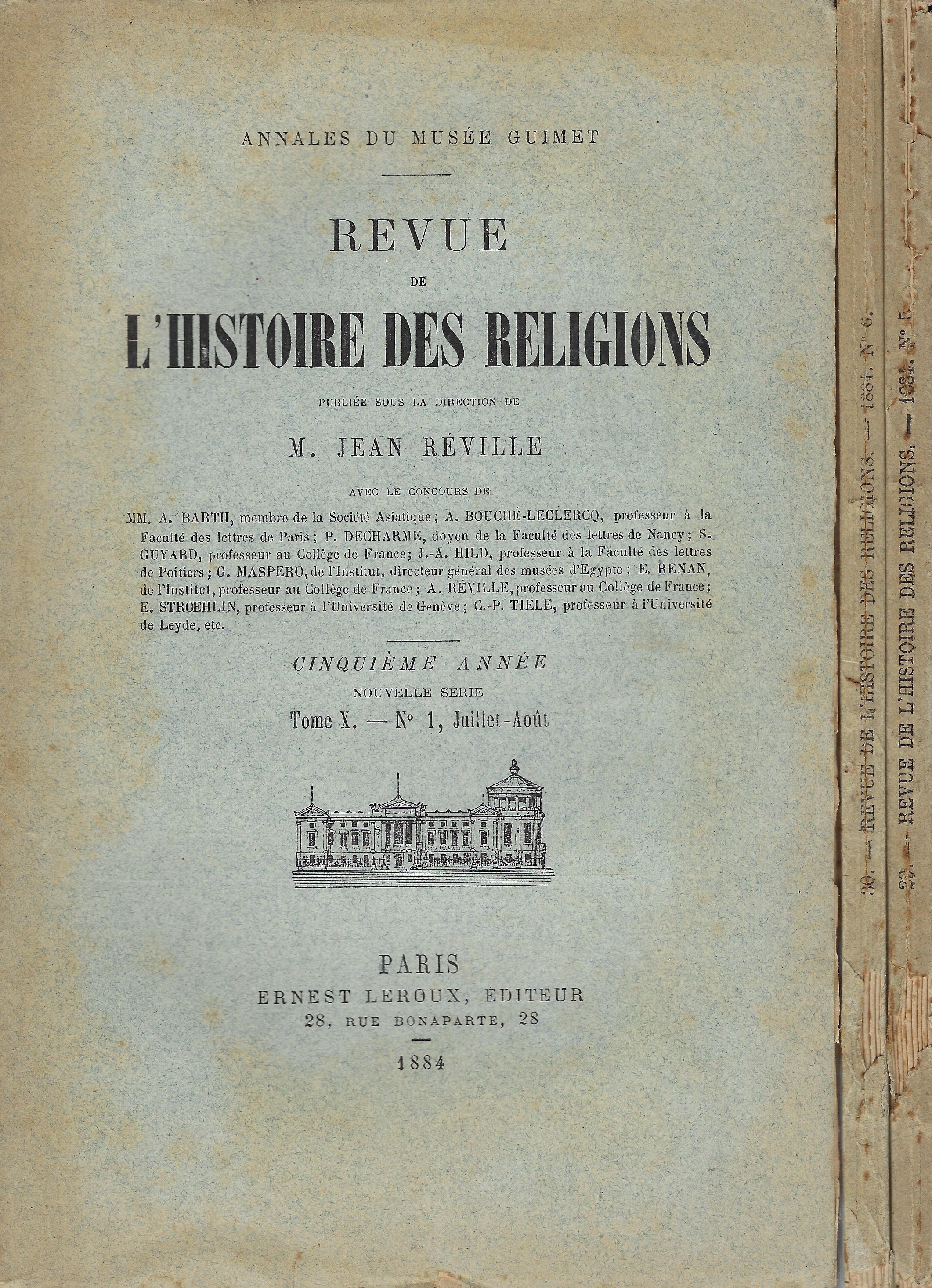 Revue de l'histoire des religions: Annales du Musée Guimet. Cinquième …