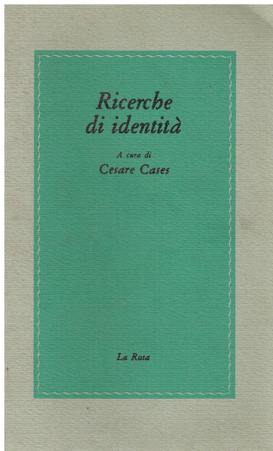 Ricerche di identità