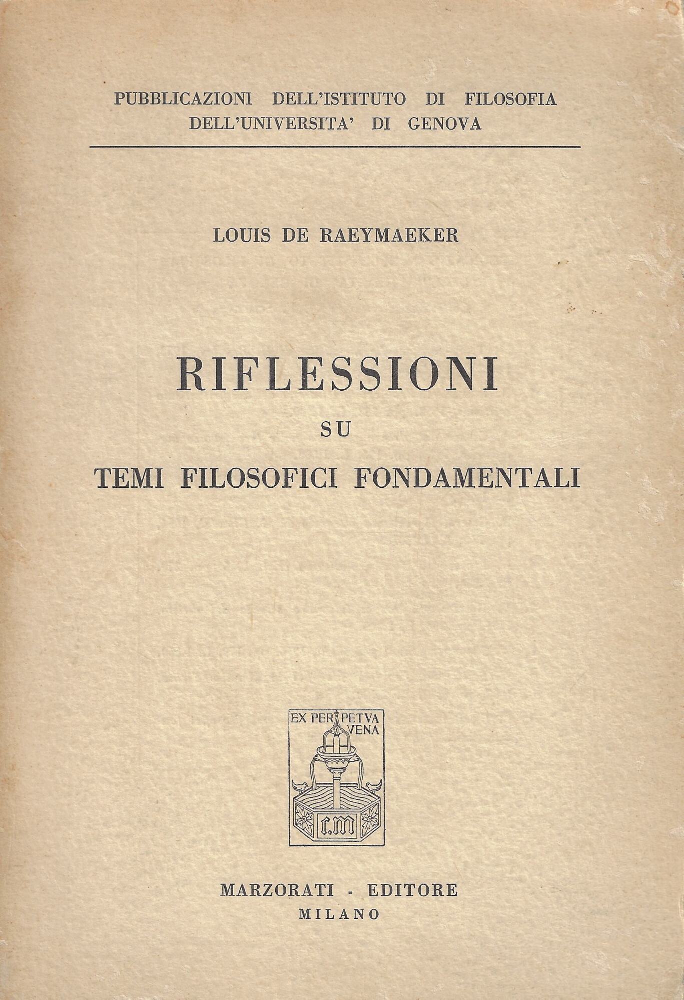 Riflessioni su temi filosofici fondamentali