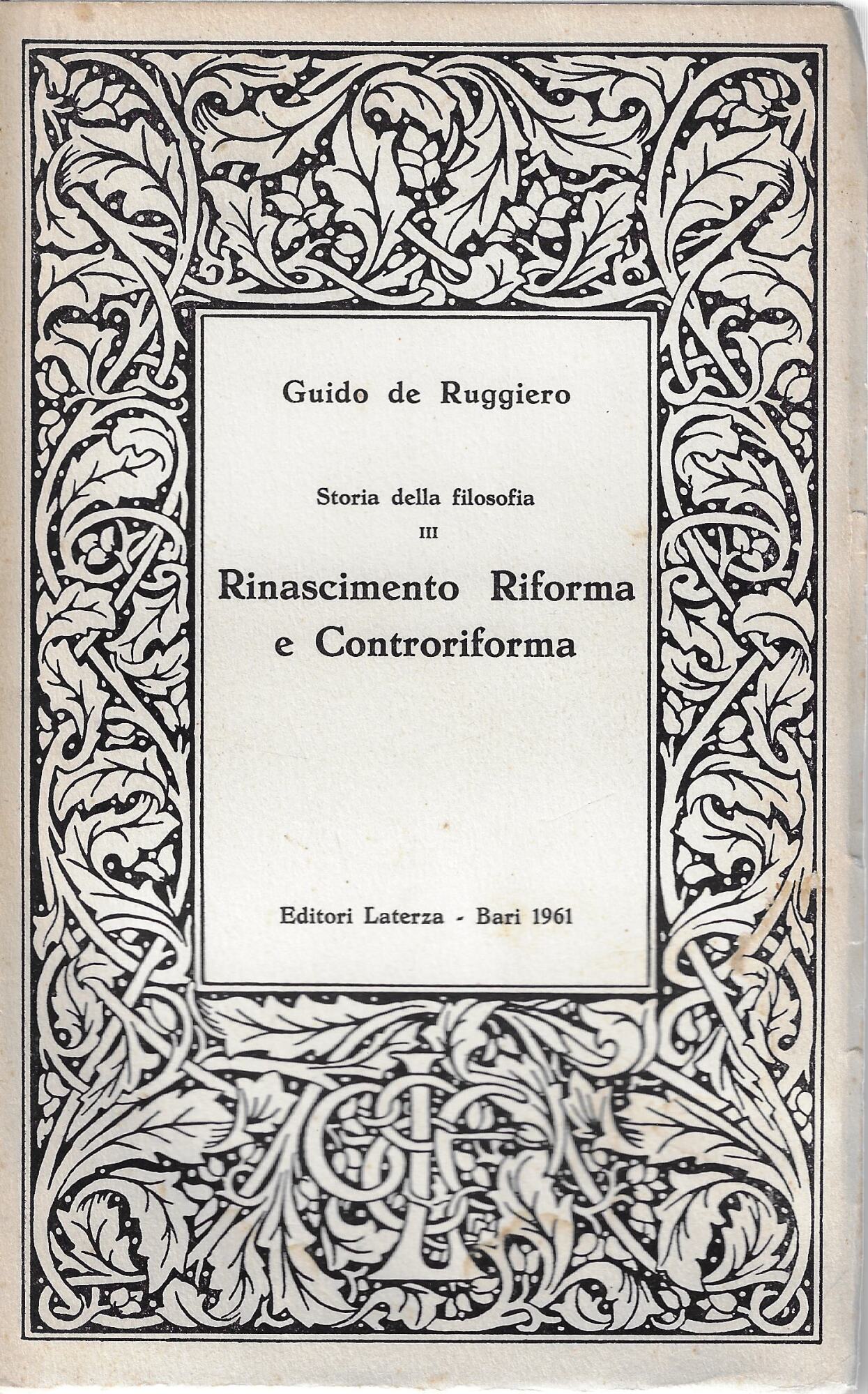 Rinascimento, Riforma e Controriforma