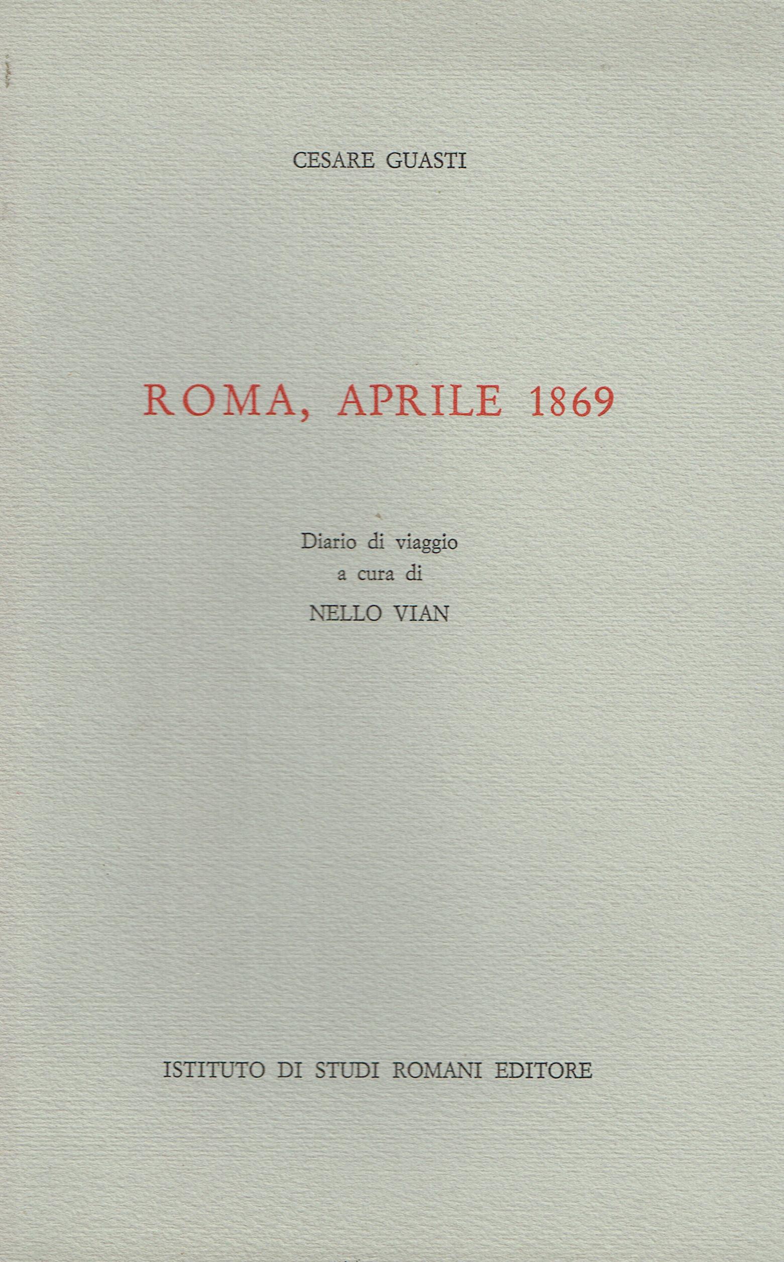 Roma, aprile 1869