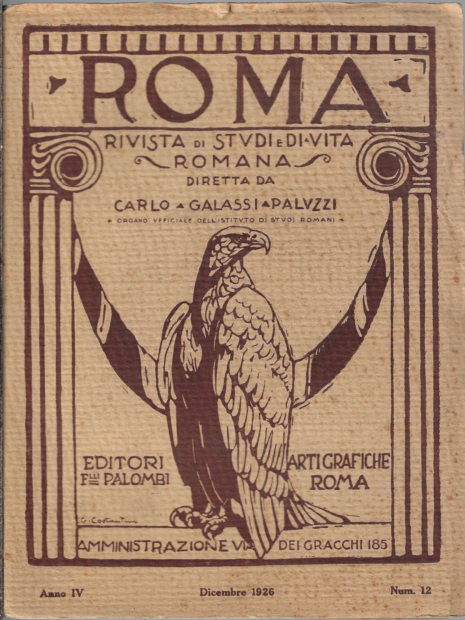 Roma rivista di studi e di vita romana, Dicembre 1926, …