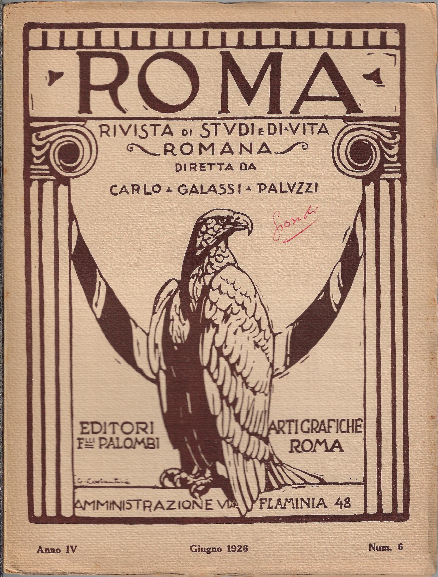 Roma rivista di studi e di vita romana, Giugno 1926, …