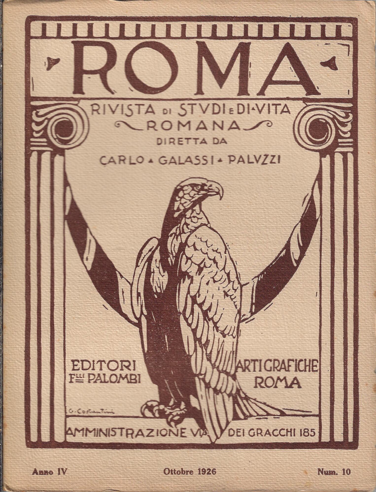 Roma rivista di studi e di vita romana, Ottobre 1926, …