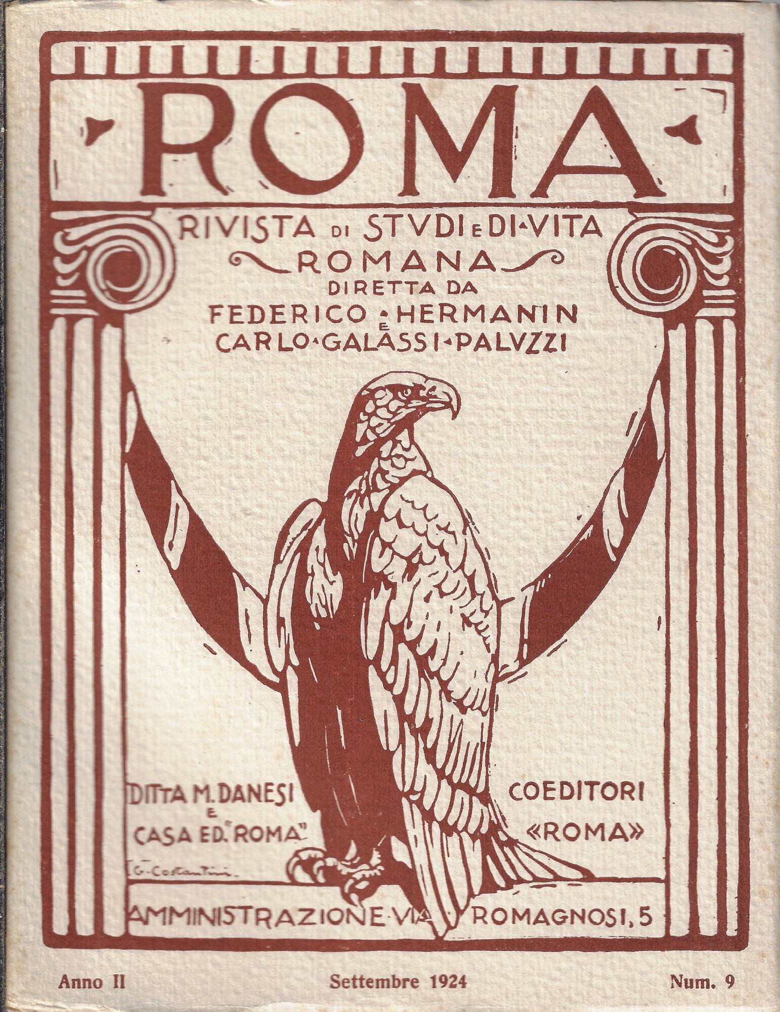 Roma, rivista di studi e di vita romana. Settembre 1924, …