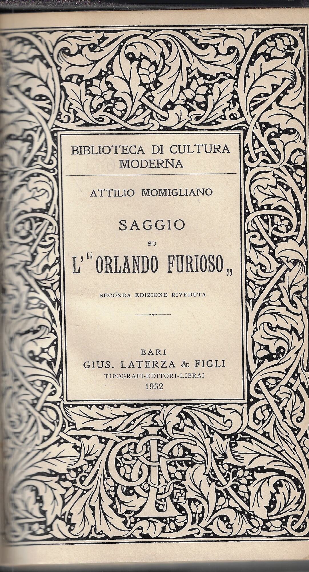 Saggio su l'Orlando furioso