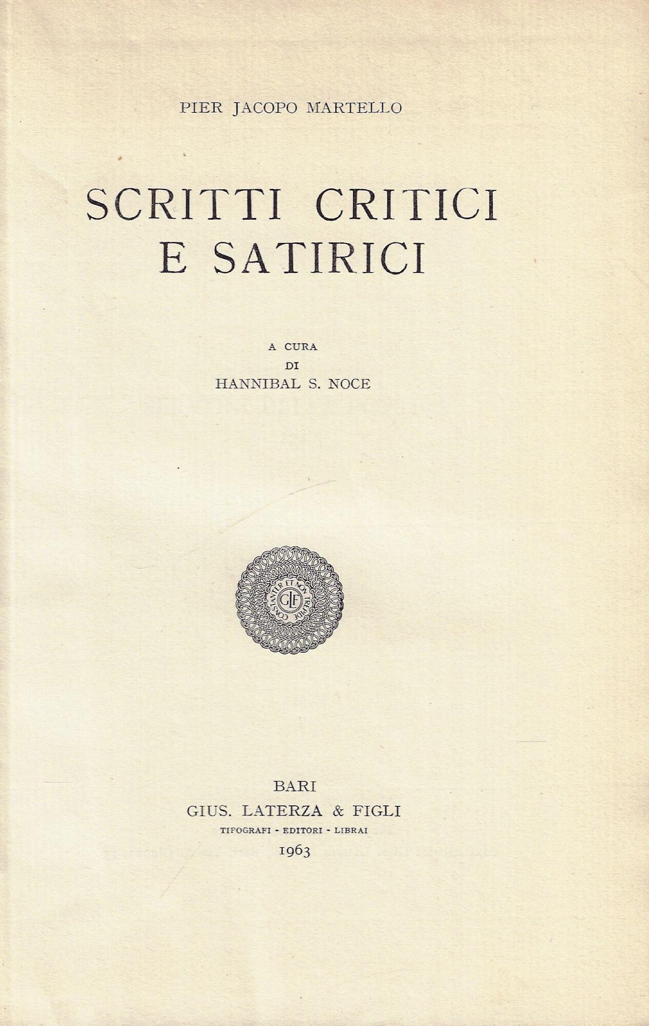 Scritti critici e satirici