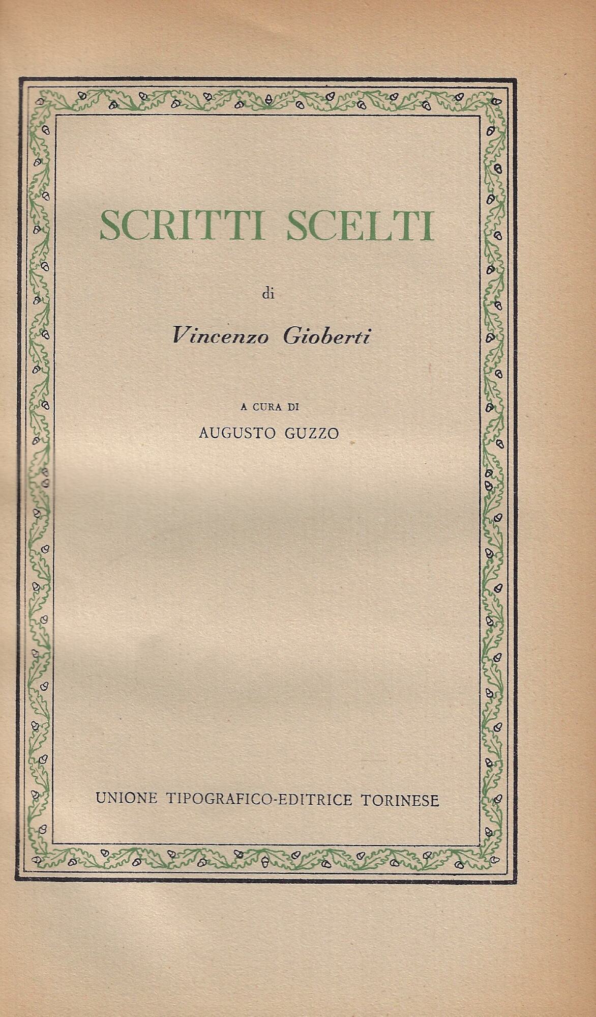 Scritti scelti di Vincenzo Gioberti