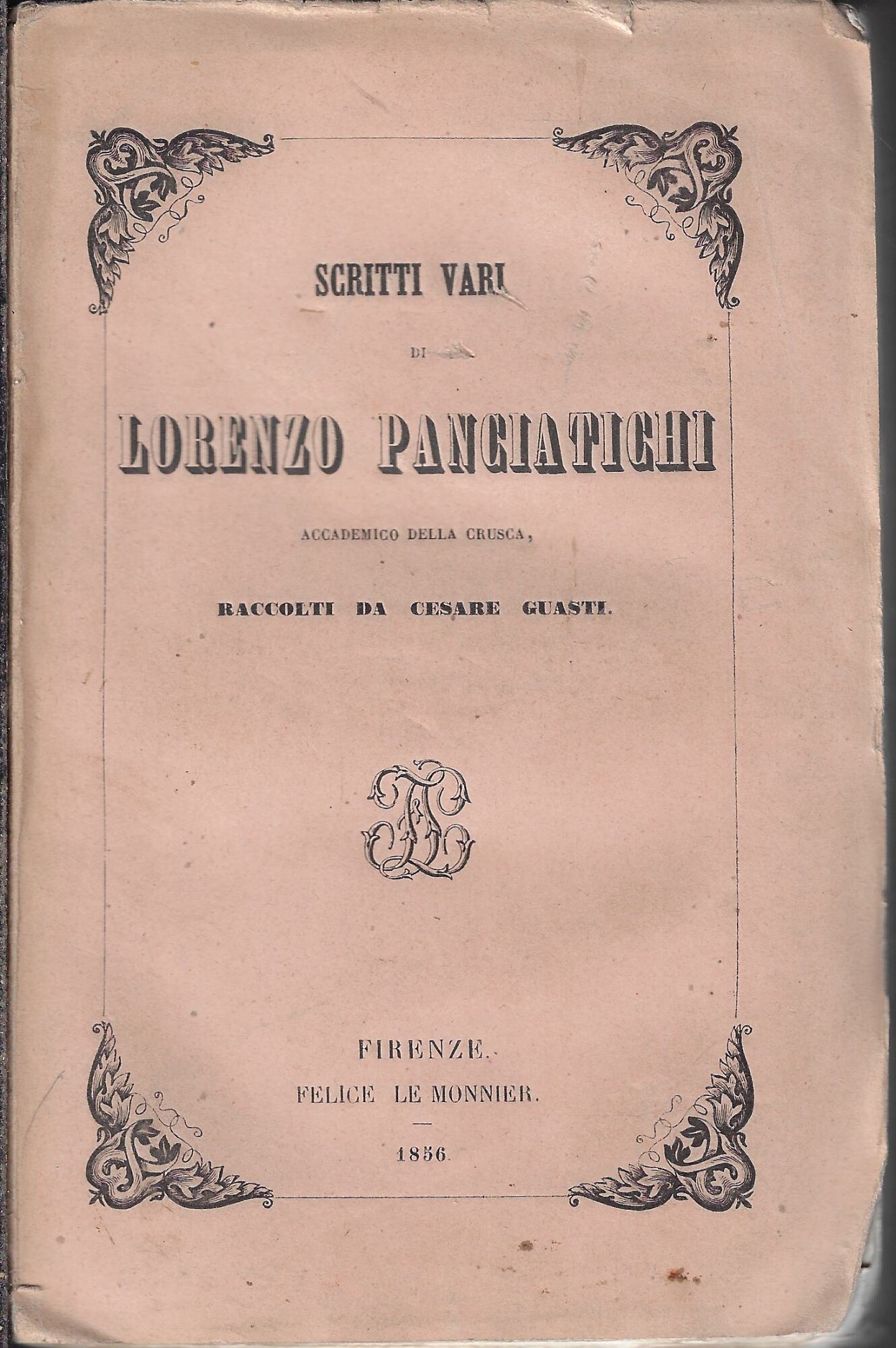 Scritti vari di Lorenzo Panciatichi