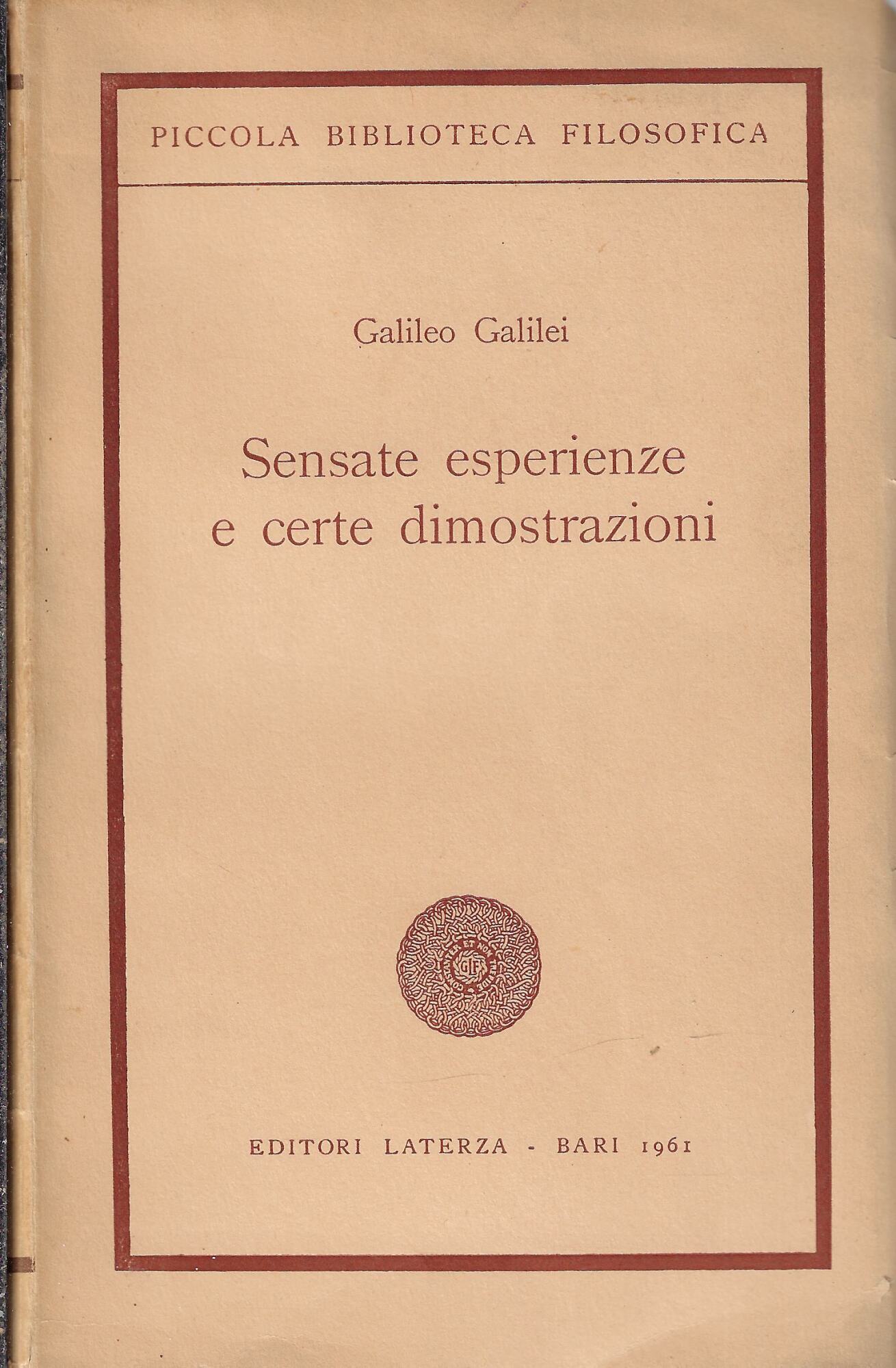 Sensate esperienze e certe dimostrazioni