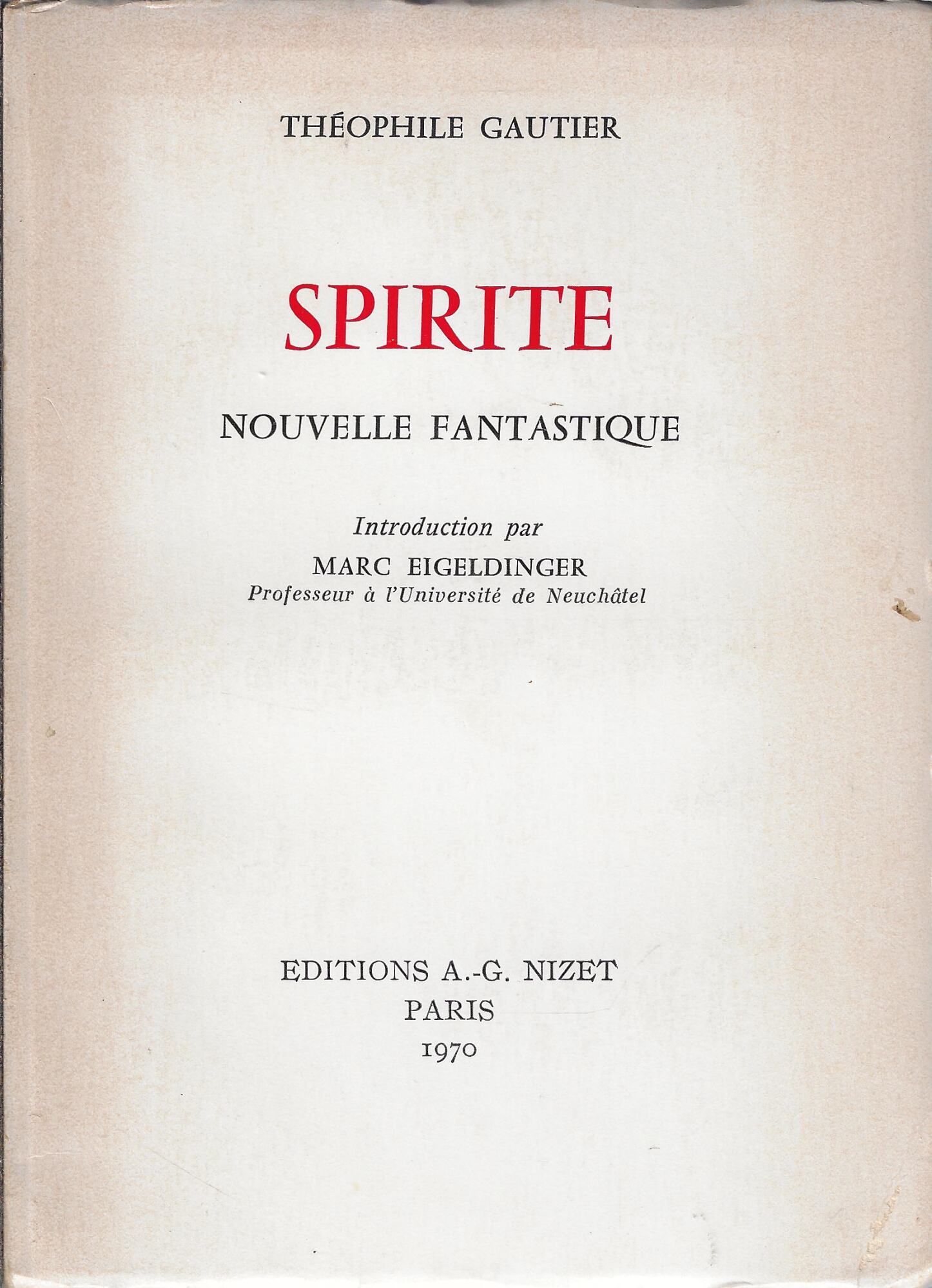 Spirite : nouvelle fantastique