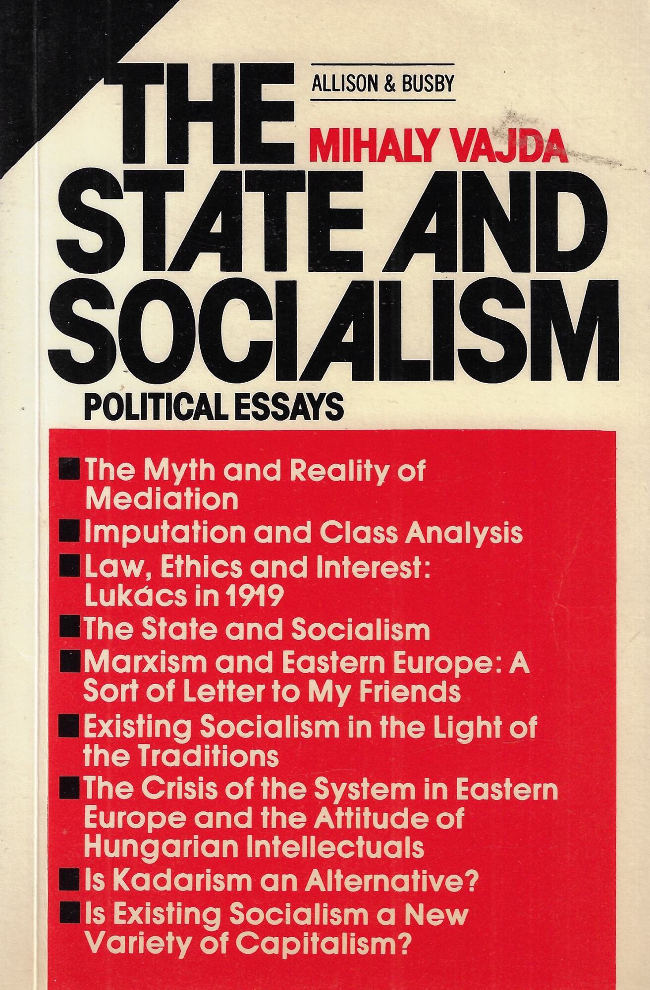 State and Socialism: Political Essays