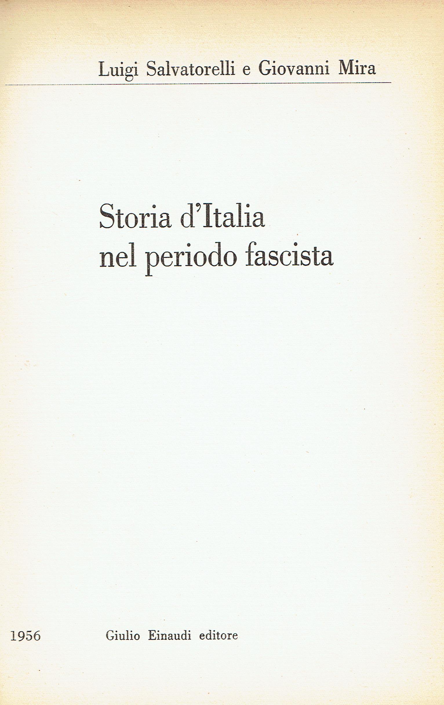 Storia d'Italia nel periodo fascista