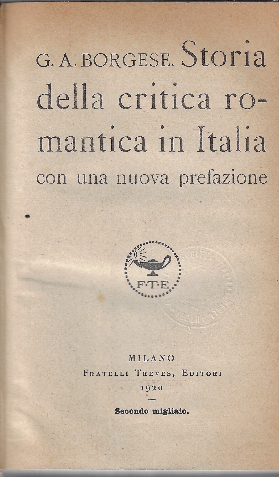 Storia della critica romantica in Italia