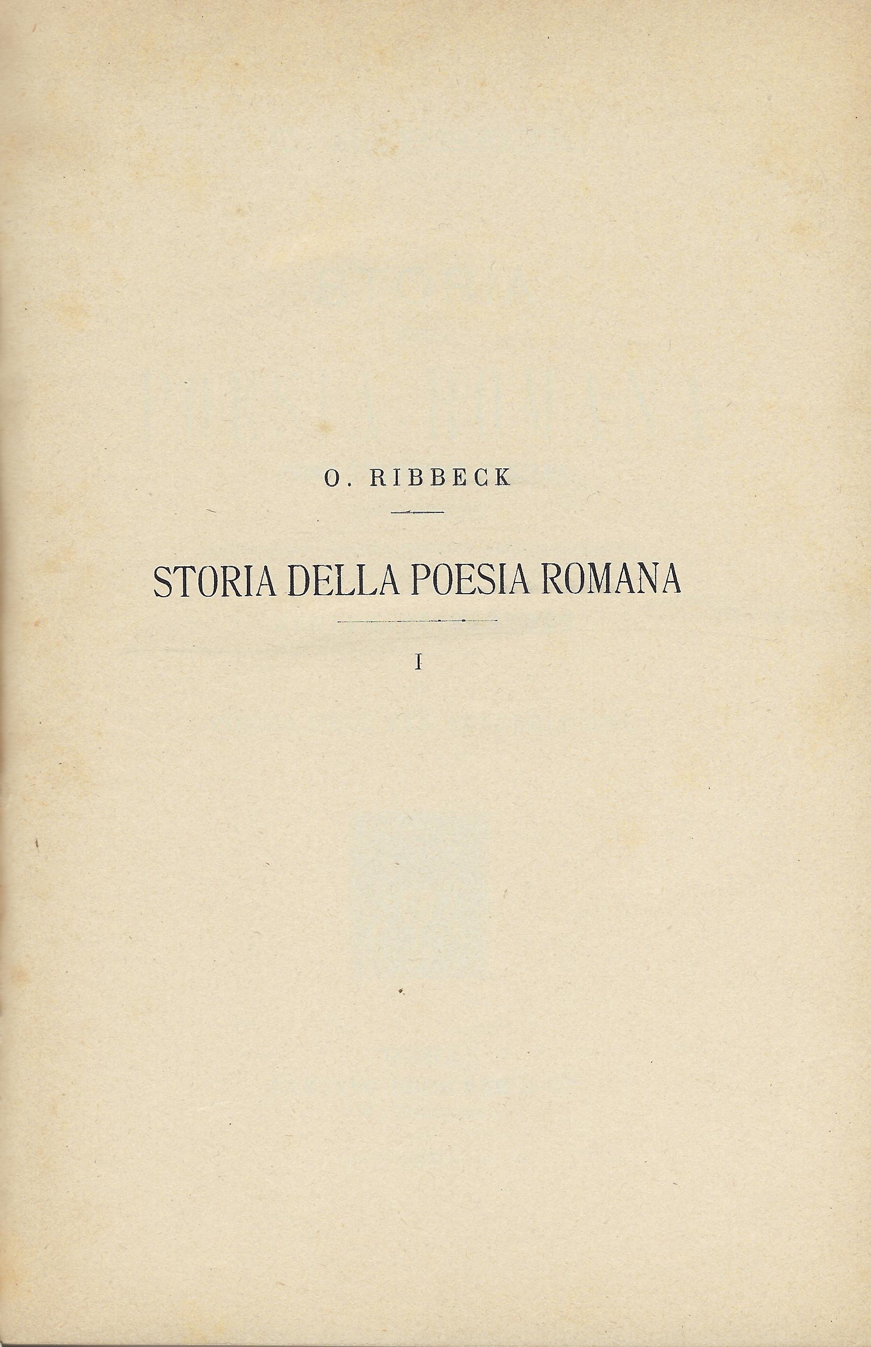 Storia della poesia romana v. 1.: Poesia dell'eta repubblicana