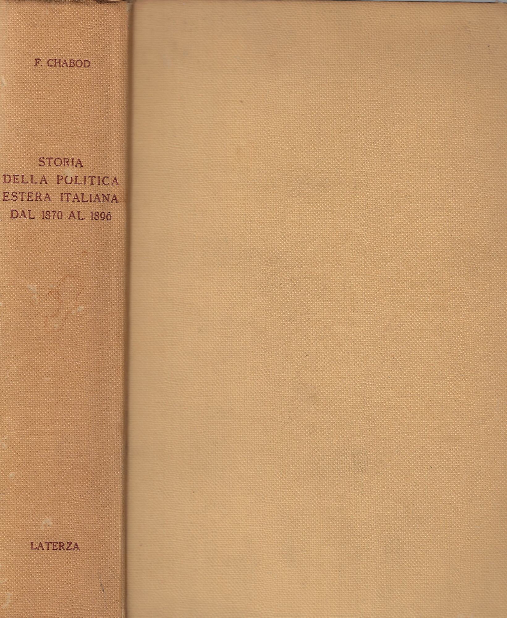 Storia della politica estera italiana dal 1870 al 1896