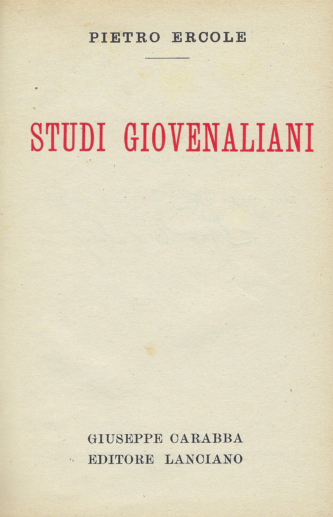 Studi giovenaliani