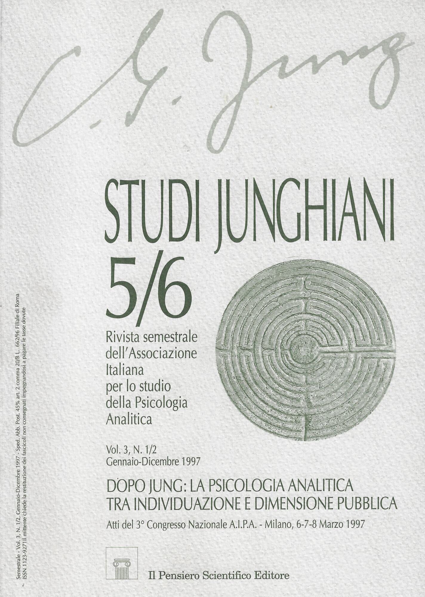 Studi junghiani 3: 1/2, gennaio-dicembre 1997