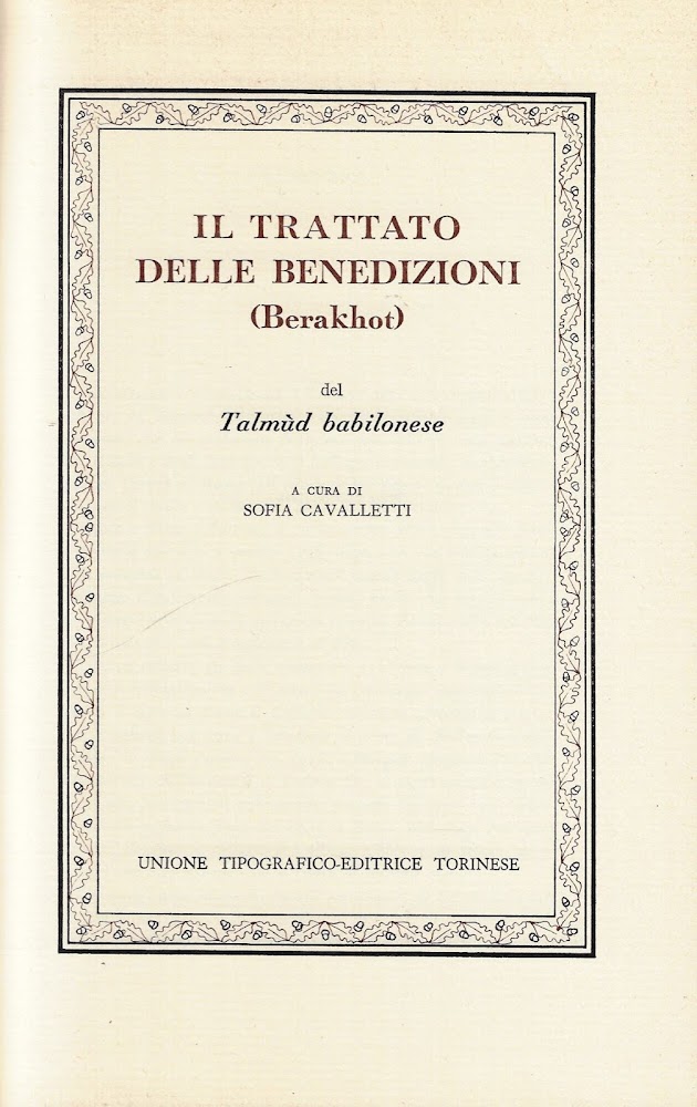 Talmud babilonese : trattato delle benedizioni