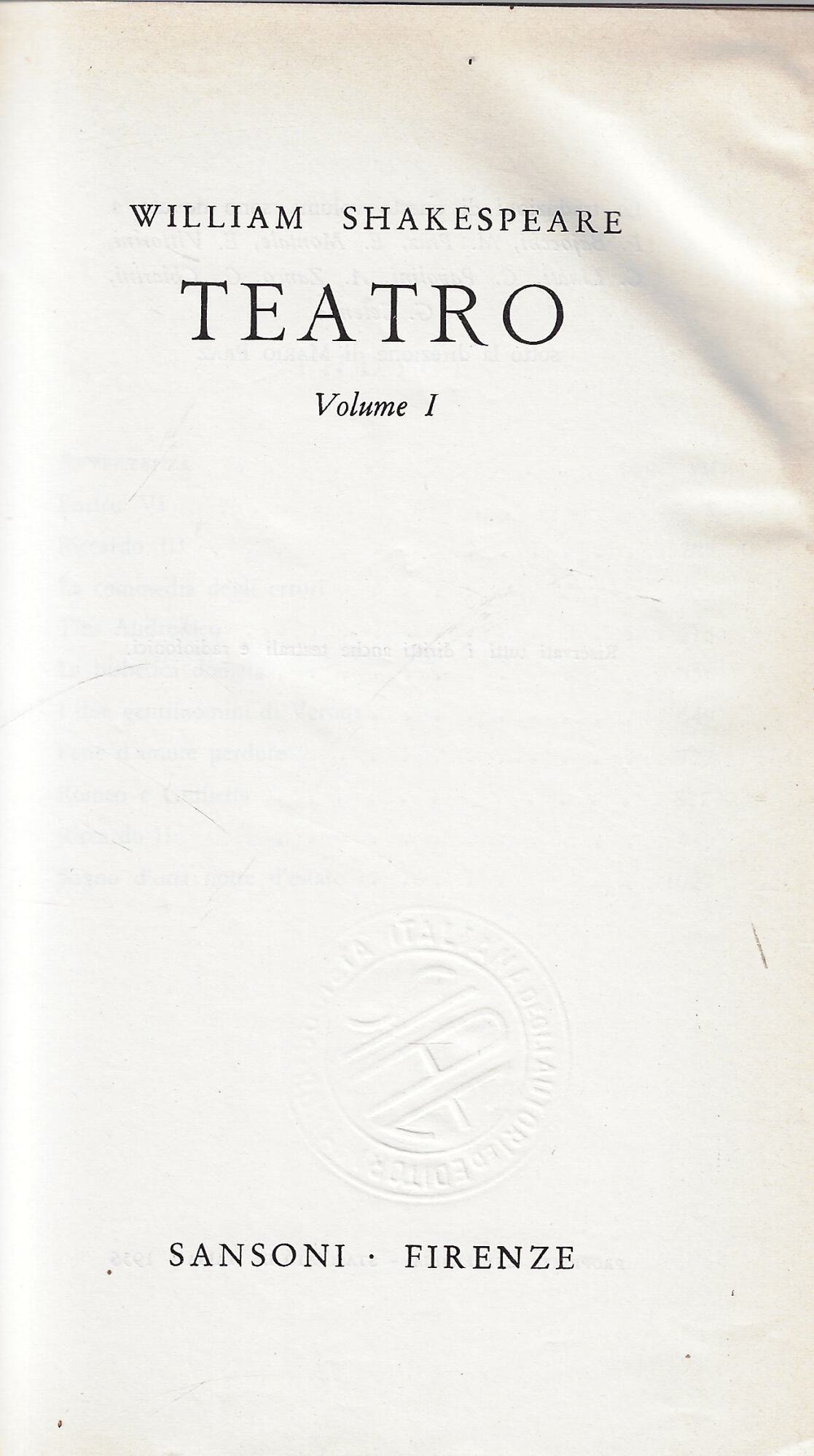 Teatro (tre volumi)