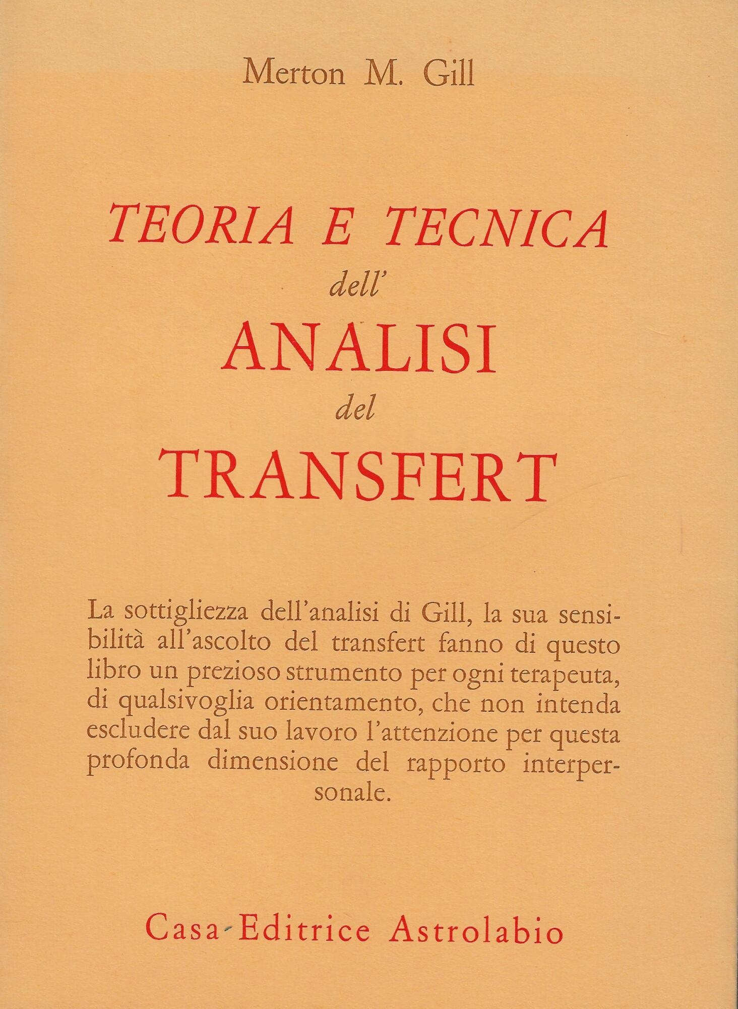 Teoria e tecnica dell'analisi e del transfert