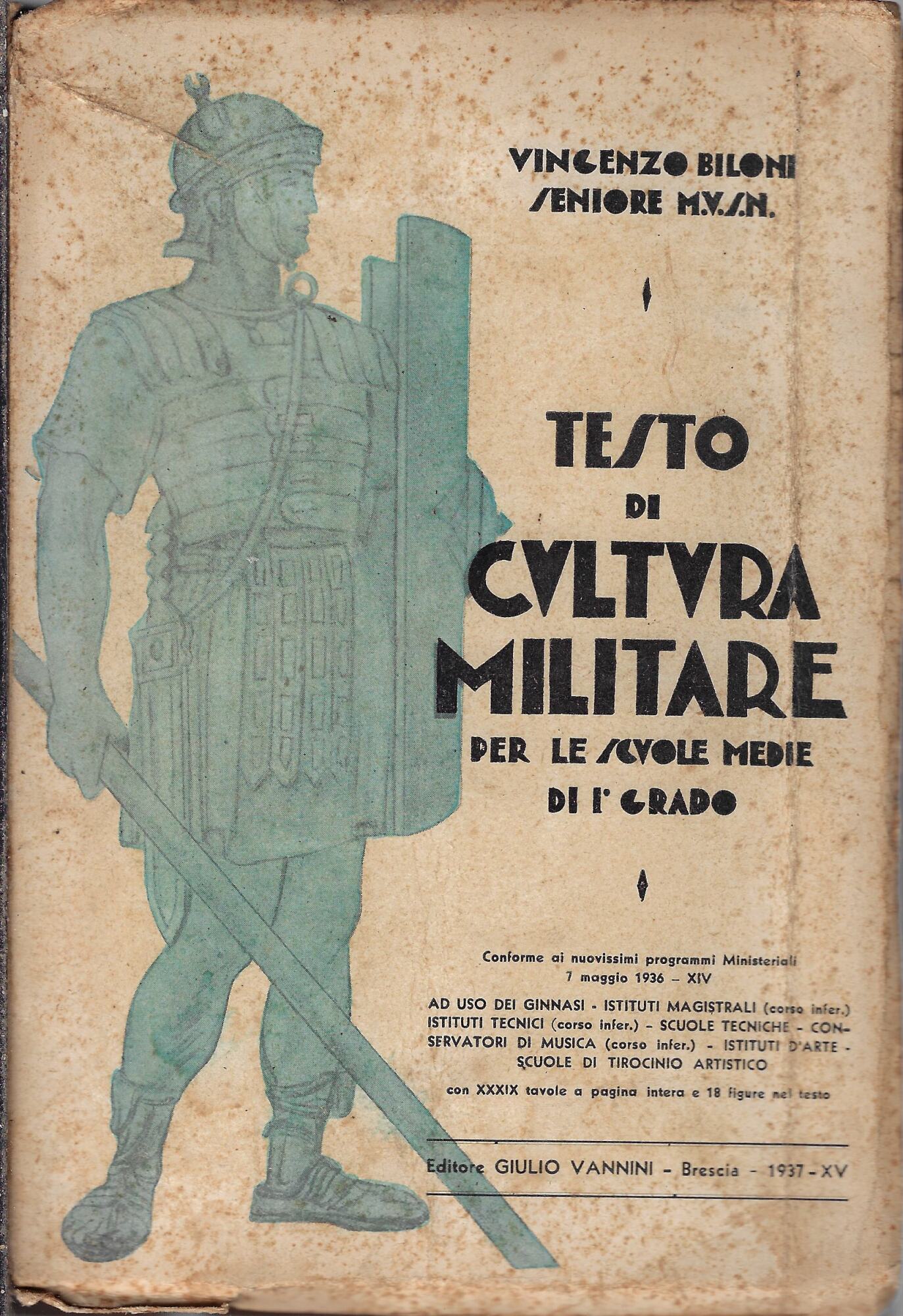 Testo di cultura militare : per le scuole medie di …