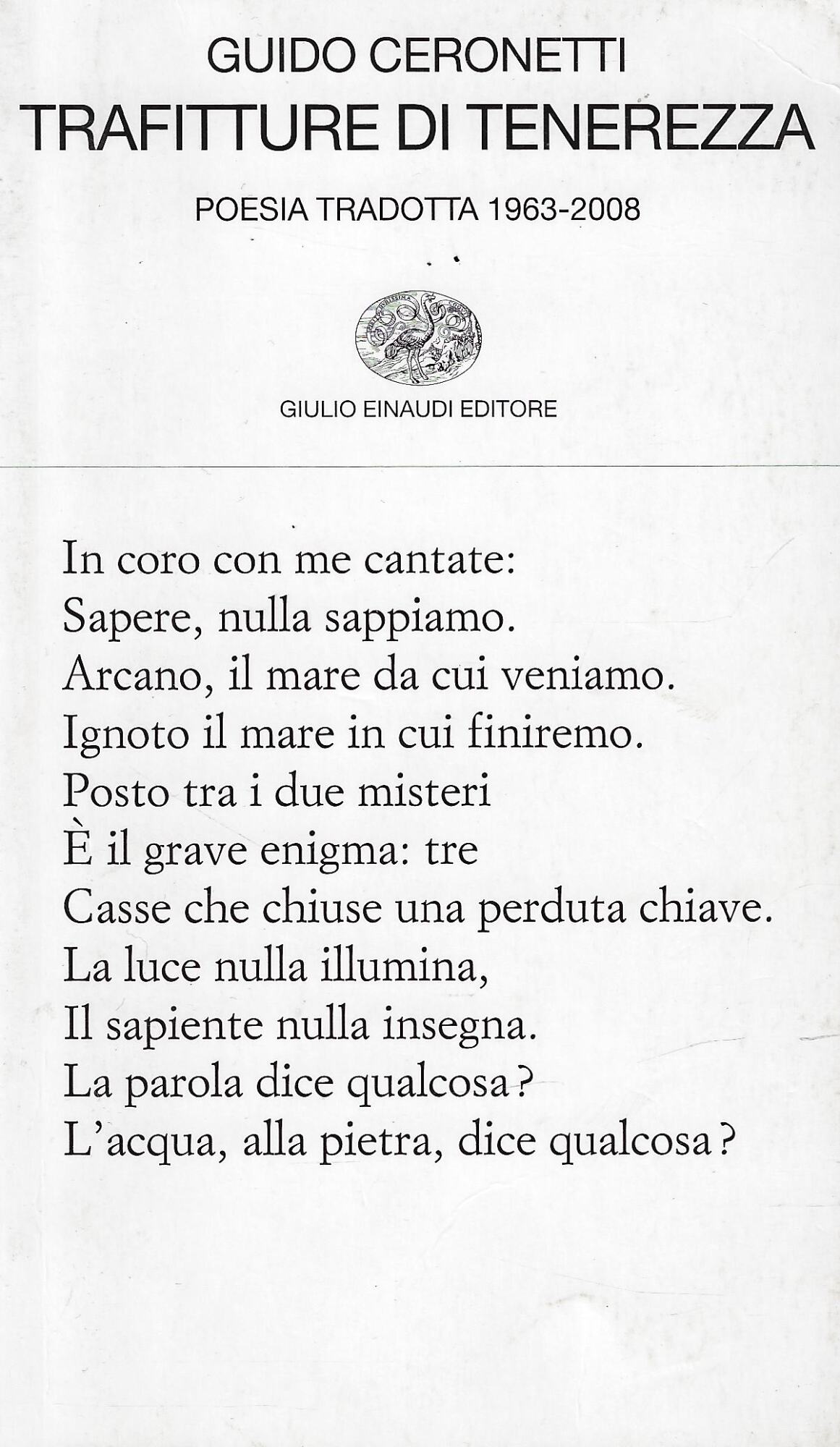 Trafitture di tenerezza: Poesia tradotta 1963-2008