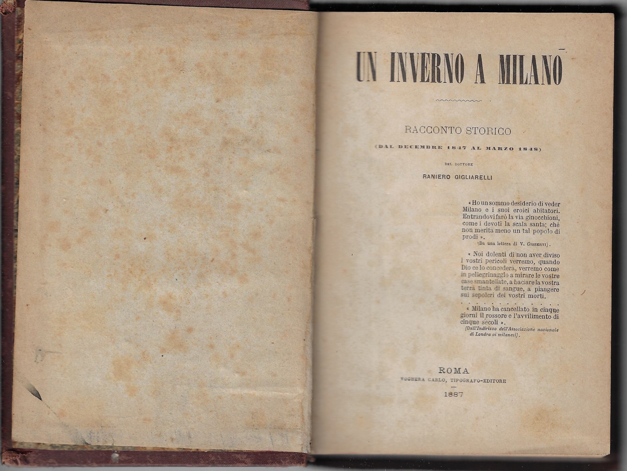 Un inverno a Milano : racconto storico (dal dicembre 1847 …