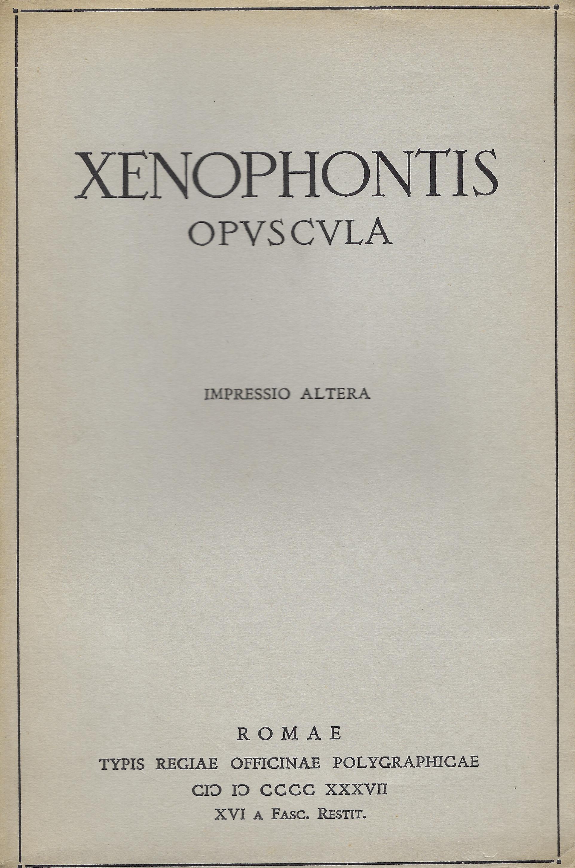 Xenophontis Opuscula