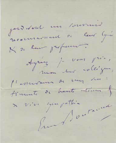 Lettera autografa firmata, datata 11 marzo 1900 - Parigi, inviata …