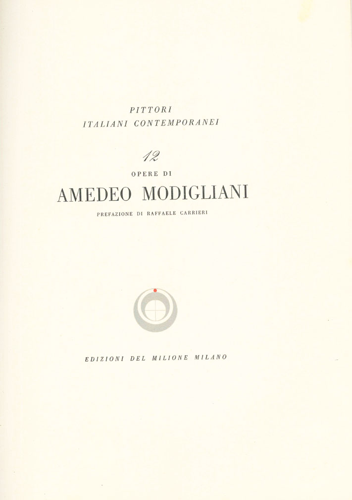 12 Opere di Amedeo Modigliani. Prefazione di Raffaele Carrieri