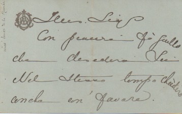 Lettera autografa firmata.