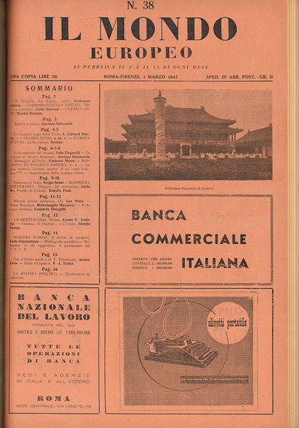 Il Mondo. Lettere scienze arti musica [unito con:] Il Mondo …