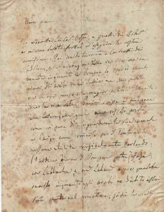 Lunga lettera autografa firmata inviata a Carlo Severini al Théâtre …