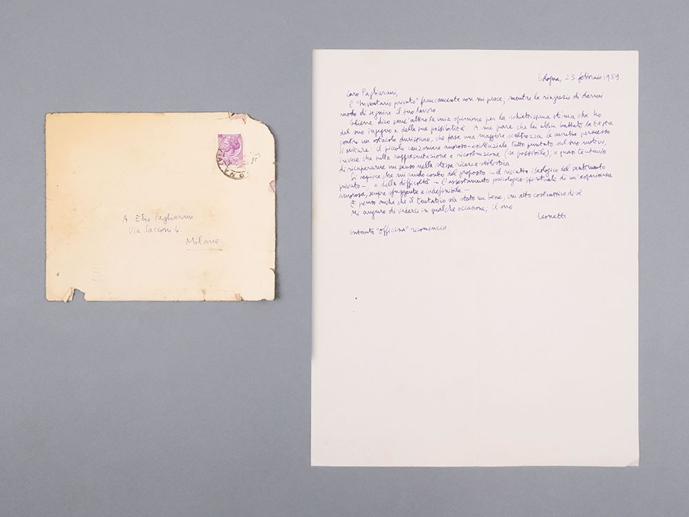 2 lettere autografe inviate da Francesco Leonetti a Elio Pagliarani