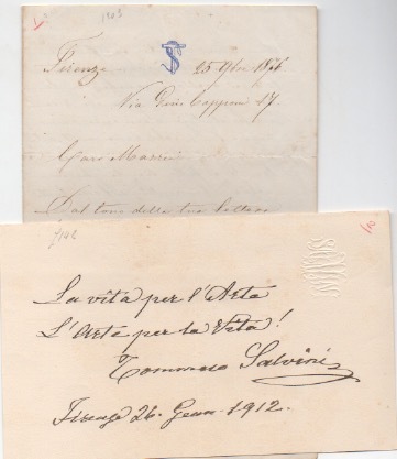 1 lettera autografa firmata inviata al Sig. Mazzei e 1 …