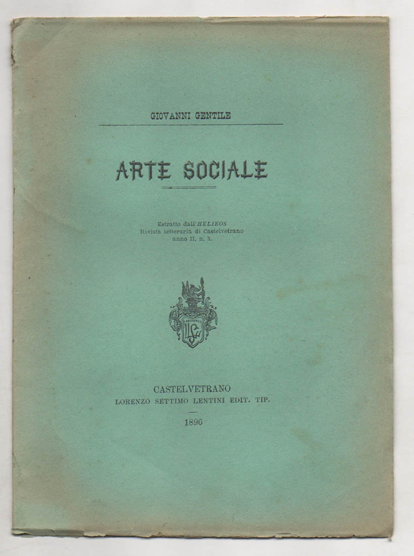 Arte sociale — Estratto dall’«Helieos [sic, leggi: Helios]» Rivista letteraria …